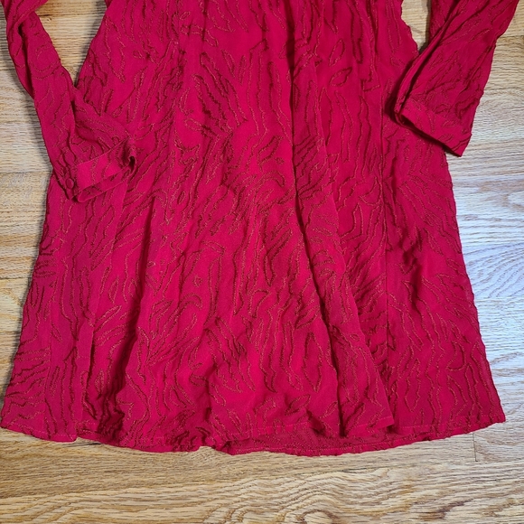 NEW All Saints Size 0 Red Embroidered Rosi Ani Dress - Picture 5 of 11